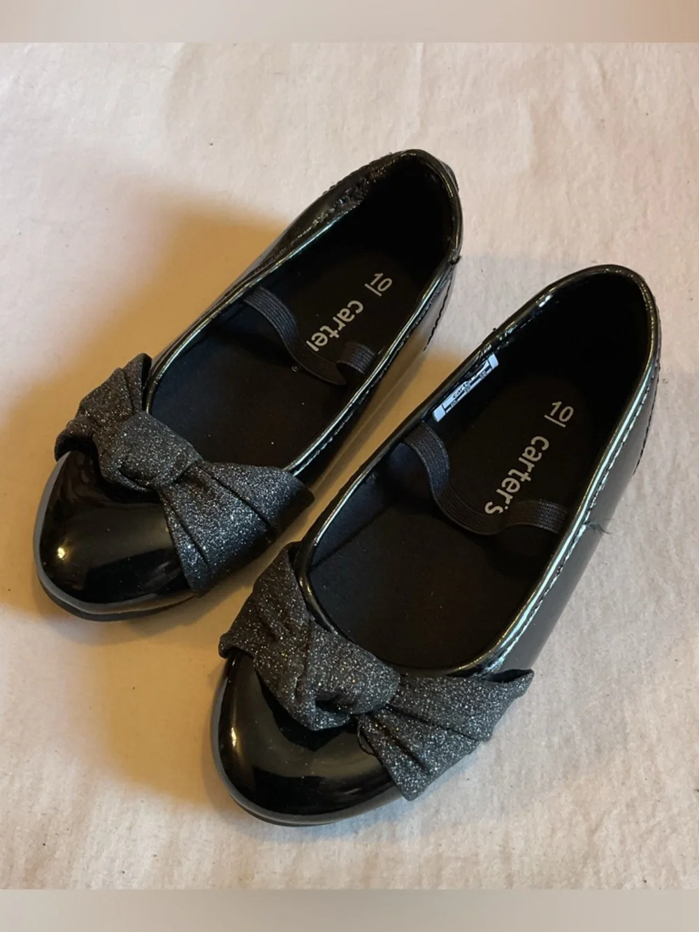 Carter's Black Patent Girls' Bow Dress Flats